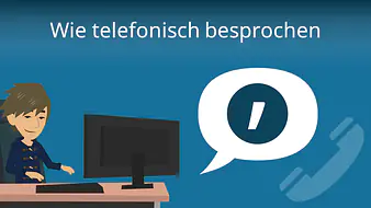 wie telefonisch besprochen