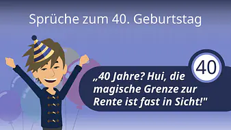 Sprüche zum 40. Geburtstag