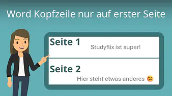 Word Kopfzeile nur auf erster Seite