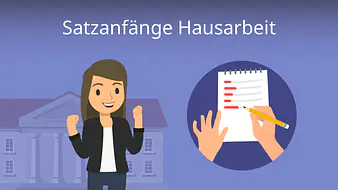 Satzanfänge Hausarbeit