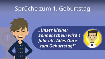 Sprüche zum 1. Geburtstag