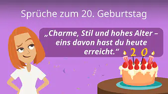 Sprüche zum 20. Geburtstag