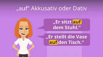 auf Akkusativ oder Dativ
