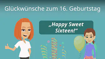 Glückwünsche zum 16. Geburtstag
