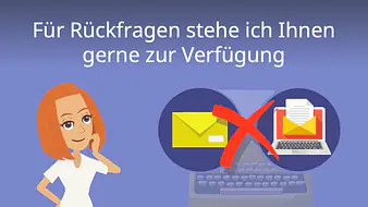 Für Rückfragen stehe ich Ihnen gerne zur Verfügung