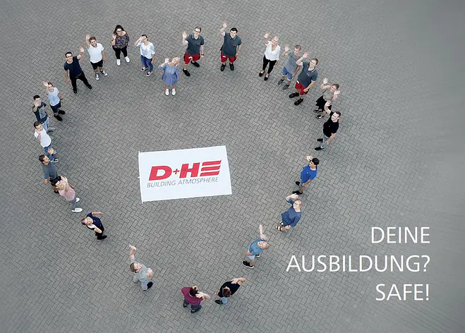 Herz von oben mit Azubis