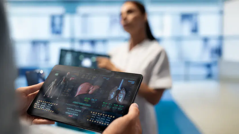 Tablet mit Patientendaten