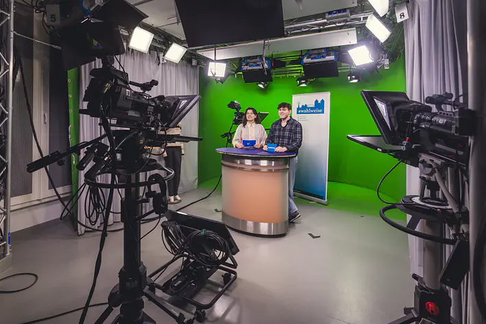 Praktische Lehre im TV-Studio