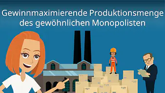 Gewinnmaximierende Produktionsmenge des gewöhnlichen Monopolisten