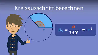 Kreisbogen und Kreisausschnitt (Kreisausschnitt)