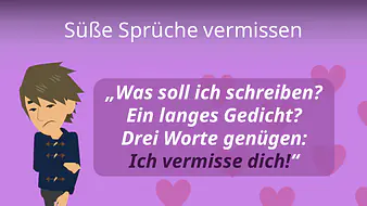 Süße Sprüche vermissen
