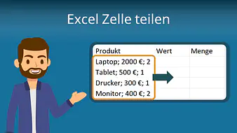 Excel Zelle teilen